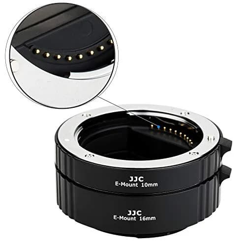 JJC Auto Focus Macro Extension Tube Set for Sony E Mount Cameras & Lenses | 10mm & 16mm Tubes for Macro Photography thumbnail 4