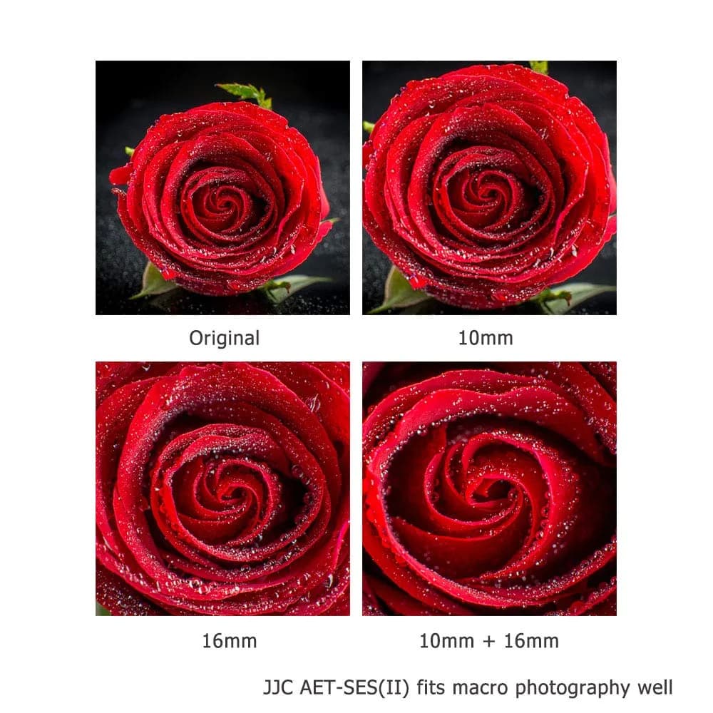 JJC Auto Focus Macro Extension Tube Set for Sony E Mount Cameras & Lenses | 10mm & 16mm Tubes for Macro Photography - view 6