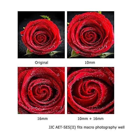 JJC Auto Focus Macro Extension Tube Set for Sony E Mount Cameras & Lenses | 10mm & 16mm Tubes for Macro Photography thumbnail 6