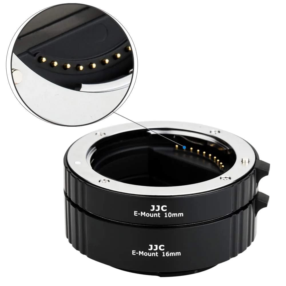 JJC Auto Focus Macro Extension Tube Set for Sony E Mount Cameras & Lenses | 10mm & 16mm Tubes for Macro Photography - view 4