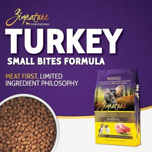 Zignature Turkey Limited Ingredient Formula Small Bites Dry Dog Food 4lb | Limited-ingredient, Turkey, Small Breed thumbnail 2