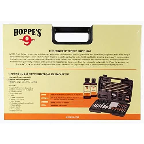 Hoppe's Deluxe Gun Cleaning Kit - 62 Piece | Complete Firearm Maintenance Set with Oil & Cleaner thumbnail 2