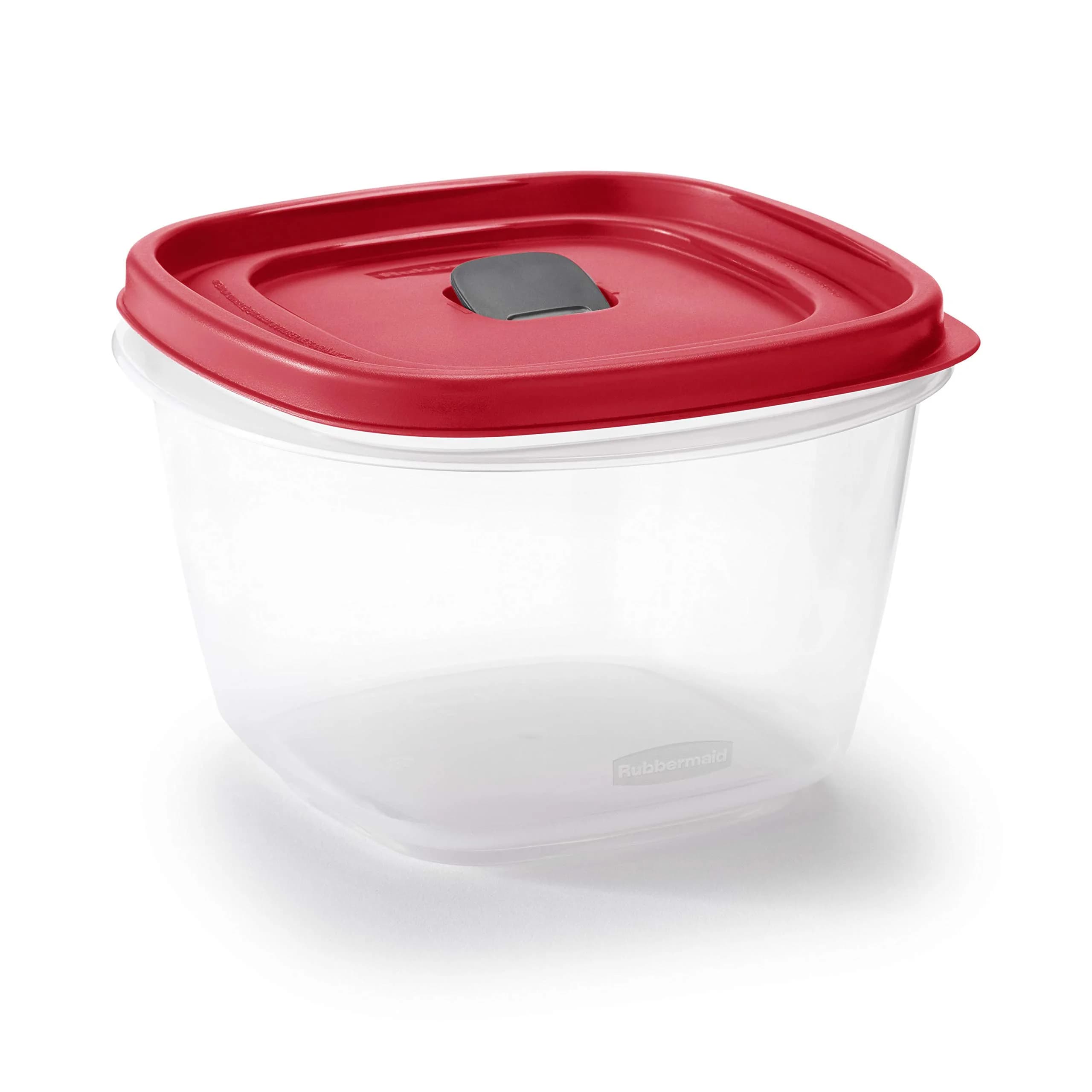 Rubbermaid EasyFindLids Food Storage Containers with SilverShield Antimicrobial Protection, 42-Piece Set, BPA-Free, Grey | Airtight & Nesting Kitchen Pantry Storage — Red / 7 Cup thumbnail 2