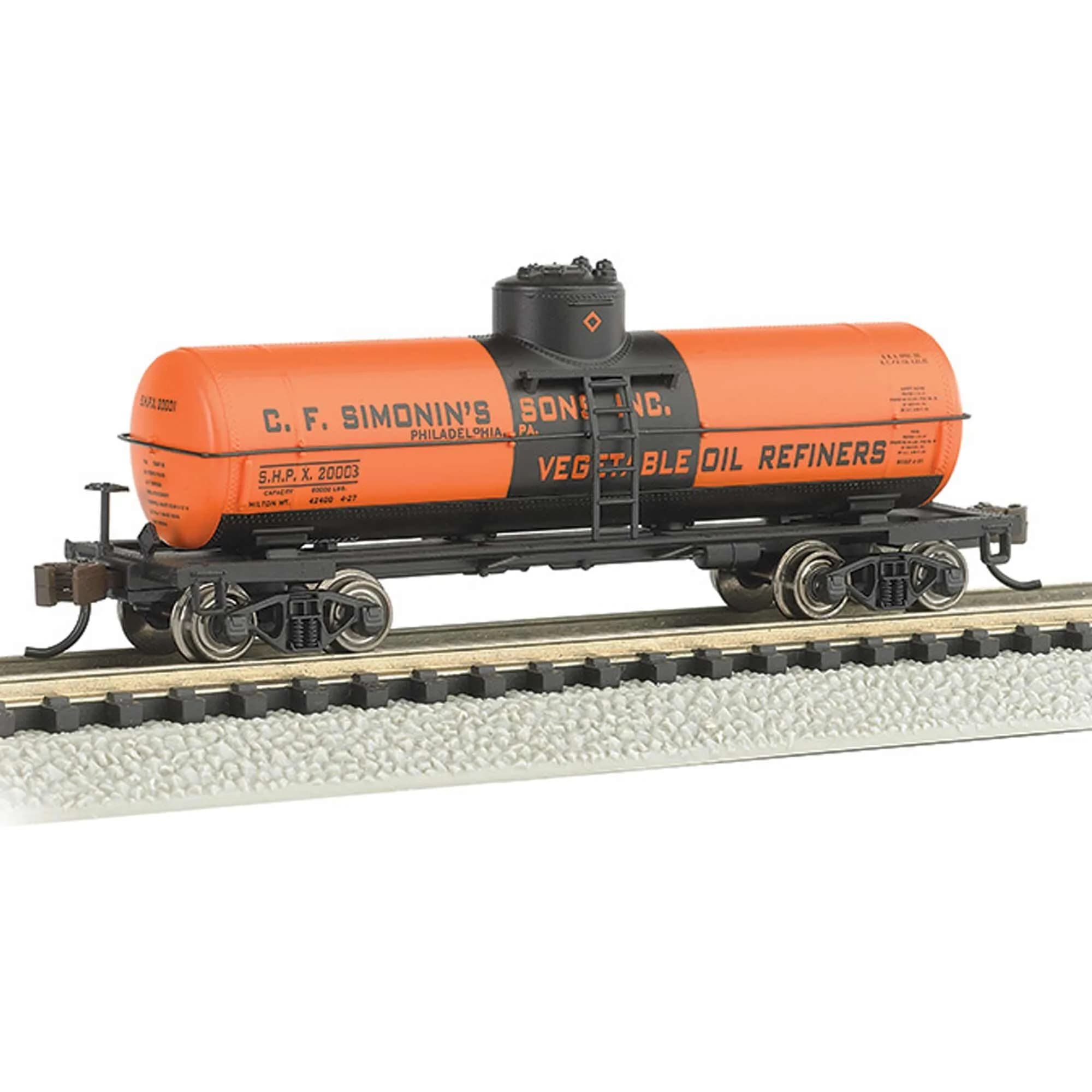 Bachmann Trains ACF 36'-6" 10,000 Gallon Tank Car C. F. Simonin's N Scale | Highly Detailed Model for Hobbyists