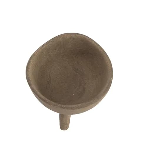 Creative Co-Op Round Terra-cotta Bowl with 3-Legs and Distressed Finish, Cream | Rustic Indoor/Outdoor Decor thumbnail 6