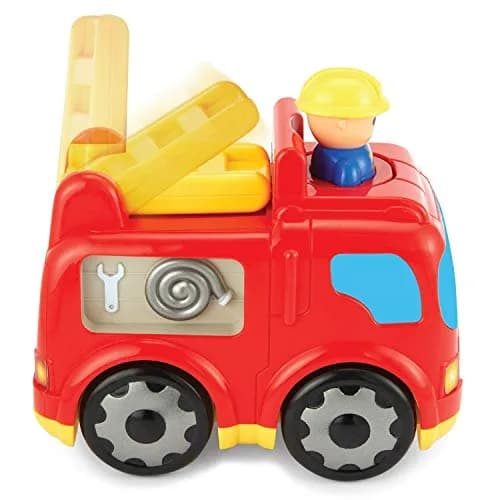 Kidoozie Press 'N Zoom Fire Engine - Push & Go Vehicle Toy for Toddlers | Bright, Safe & Educational (70-120 chars) thumbnail 3