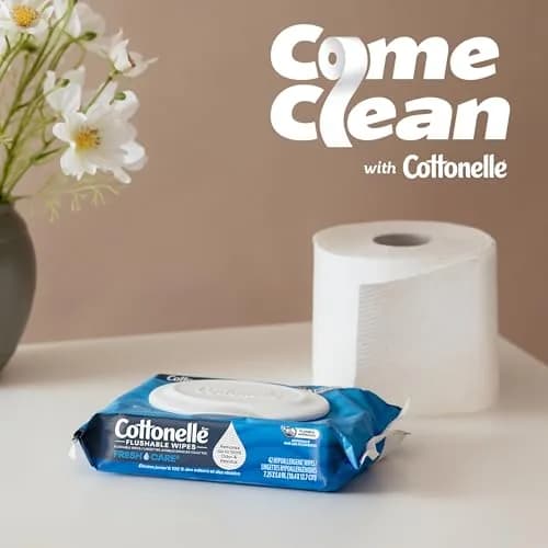 Cottonelle Fresh Care Flushable Wet Wipes, Fresh Feel, 42 Wipes Per Pack (8 Packs Total, 336 Wipes) | Gentle Skin Care thumbnail 9