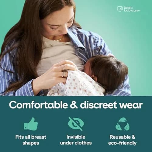 Koala Babycare Original Silver Nursing Cups - Standard Size | Reusable Breastfeeding Nipple Shields for Sore Nipples thumbnail 7