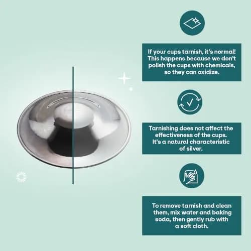 Koala Babycare Original Silver Nursing Cups - Standard Size | Reusable Breastfeeding Nipple Shields for Sore Nipples thumbnail 9