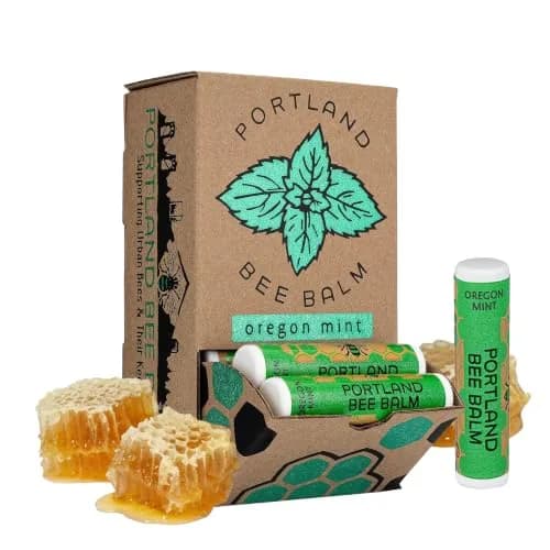 Portland Bee Balm Organic Lip Balm with Organic Coconut & Olive Oil | Handmade Beeswax, Cruelty Free, Plastic Neutral (24 Count) thumbnail 1