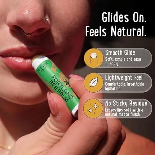 Portland Bee Balm Organic Lip Balm with Organic Coconut & Olive Oil | Handmade Beeswax, Cruelty Free, Plastic Neutral (24 Count) thumbnail 3
