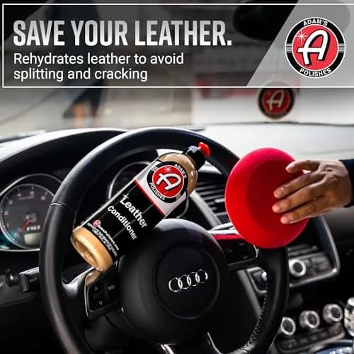 Adam's Polishes Leather Care Kit - Leather Cleaner & Conditioner 16 Fl Oz | UV Protection for Car Interior thumbnail 5