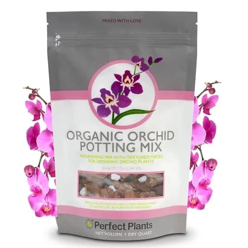 Perfect Plants Orchid Potting Mix, 1 qt, Bark Blend for Phalaenopsis | Well-Balanced Orchid Root Environment thumbnail 1