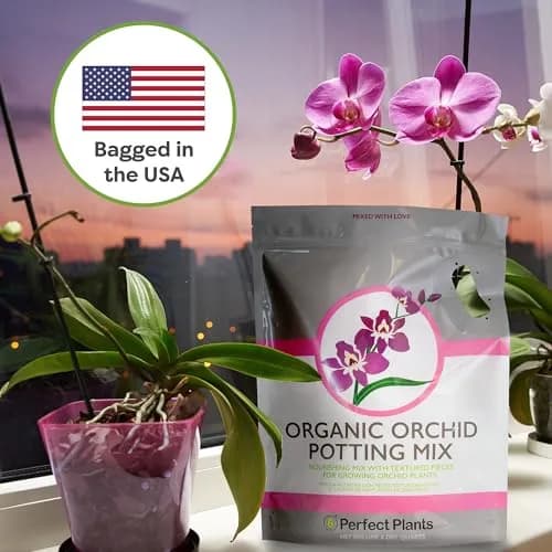 Perfect Plants Orchid Potting Mix, 1 qt, Bark Blend for Phalaenopsis | Well-Balanced Orchid Root Environment thumbnail 6
