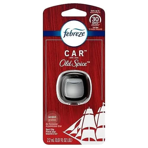 Febreze Car Odor-Eliminating Vent Clip, Old Spice Scent | Odor Blocker for Cars, 1 count thumbnail 1