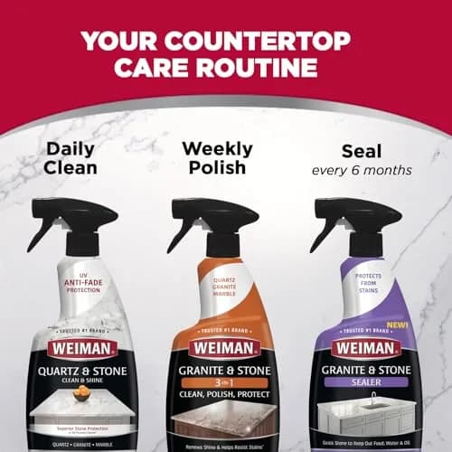 Weiman Quartz Countertop Cleaner and Polish 16 Fl Oz (473ml) | pH Neutral Formula for Stone Surfaces thumbnail 7