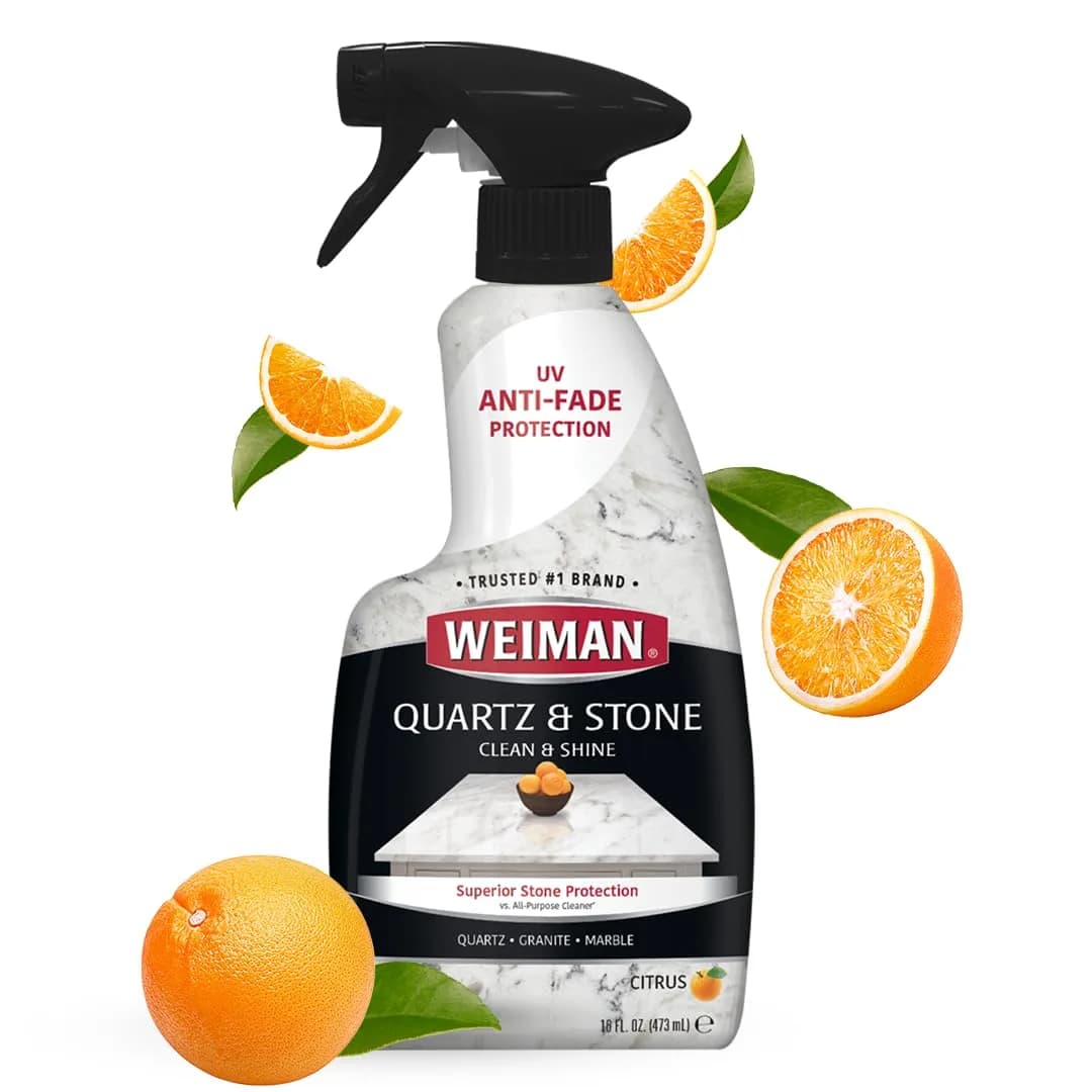 Weiman Quartz Countertop Cleaner and Polish 16 Fl Oz (473ml) | pH Neutral Formula for Stone Surfaces