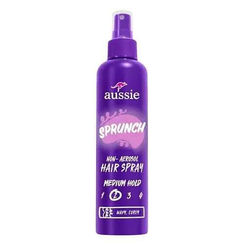 Aussie Sprunch Non-Aerosol Hairspray for Curly Hair 250ml (8.5 Fl Oz) Pack of 3 | Strong Hold with Jojoba Oil & Sea Kelp thumbnail 1