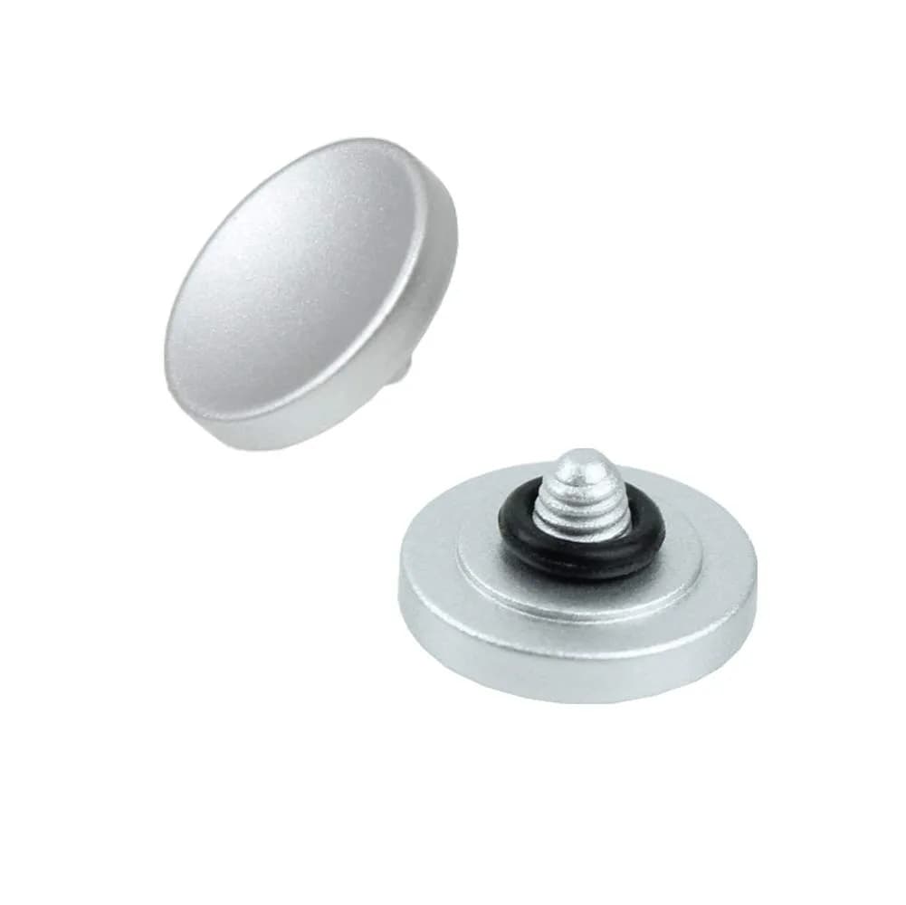 Foto&Tech Soft Shutter Release Button Compatible with Fuji X-T5 X-T4 X-T3 X-T30 X-T30 II X-T20 X-PRO3 X100V X100F X-E4 X-E3 Sony RX1R II RX10 IV III Leica M10 M9 Nikon Df F3 | Brass, 2 pcs, Silver