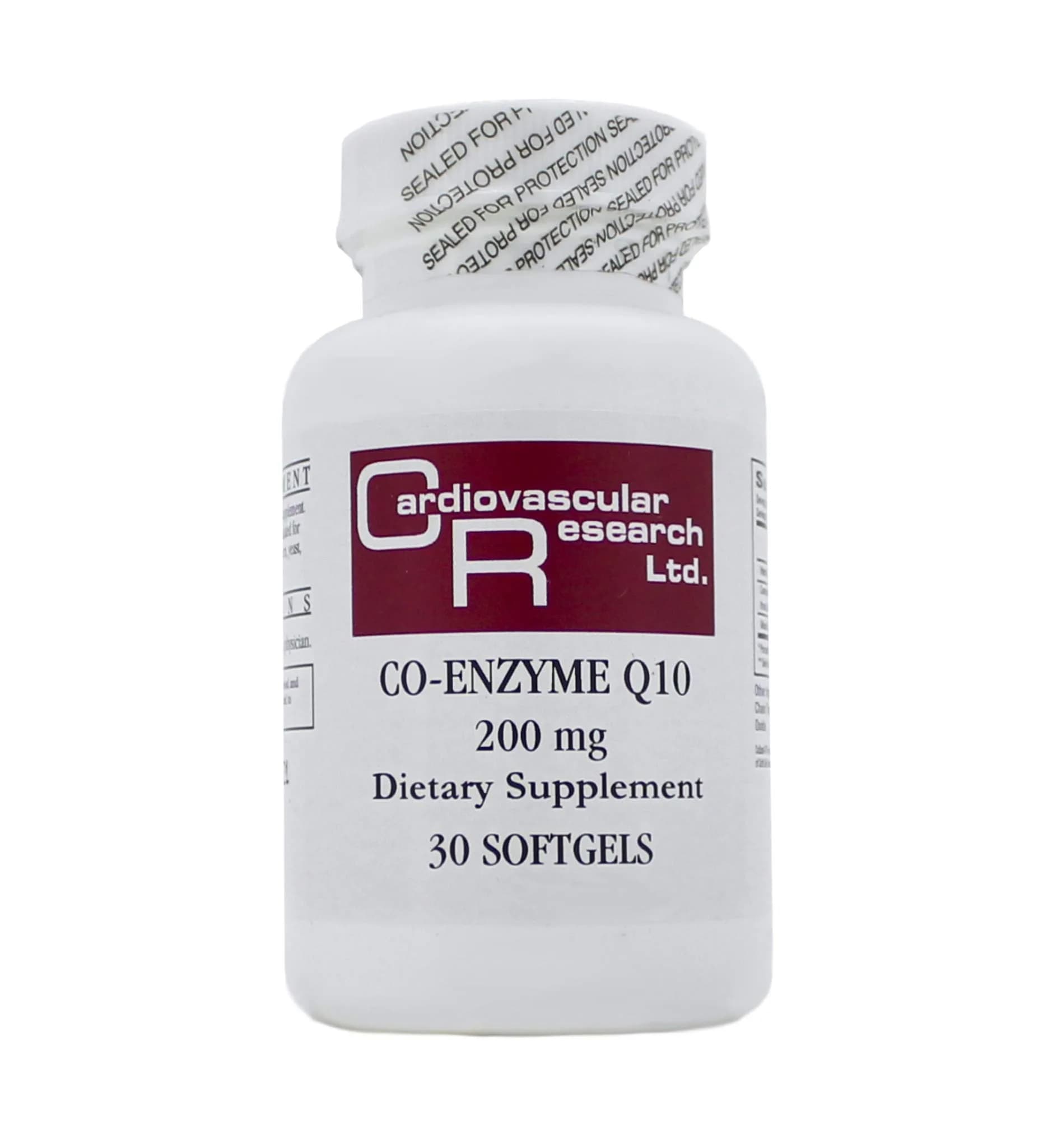 Cardiovascular Research Coenzyme Q10 200 Mg | Supports Heart & Reproductive Health | 30 Softgels