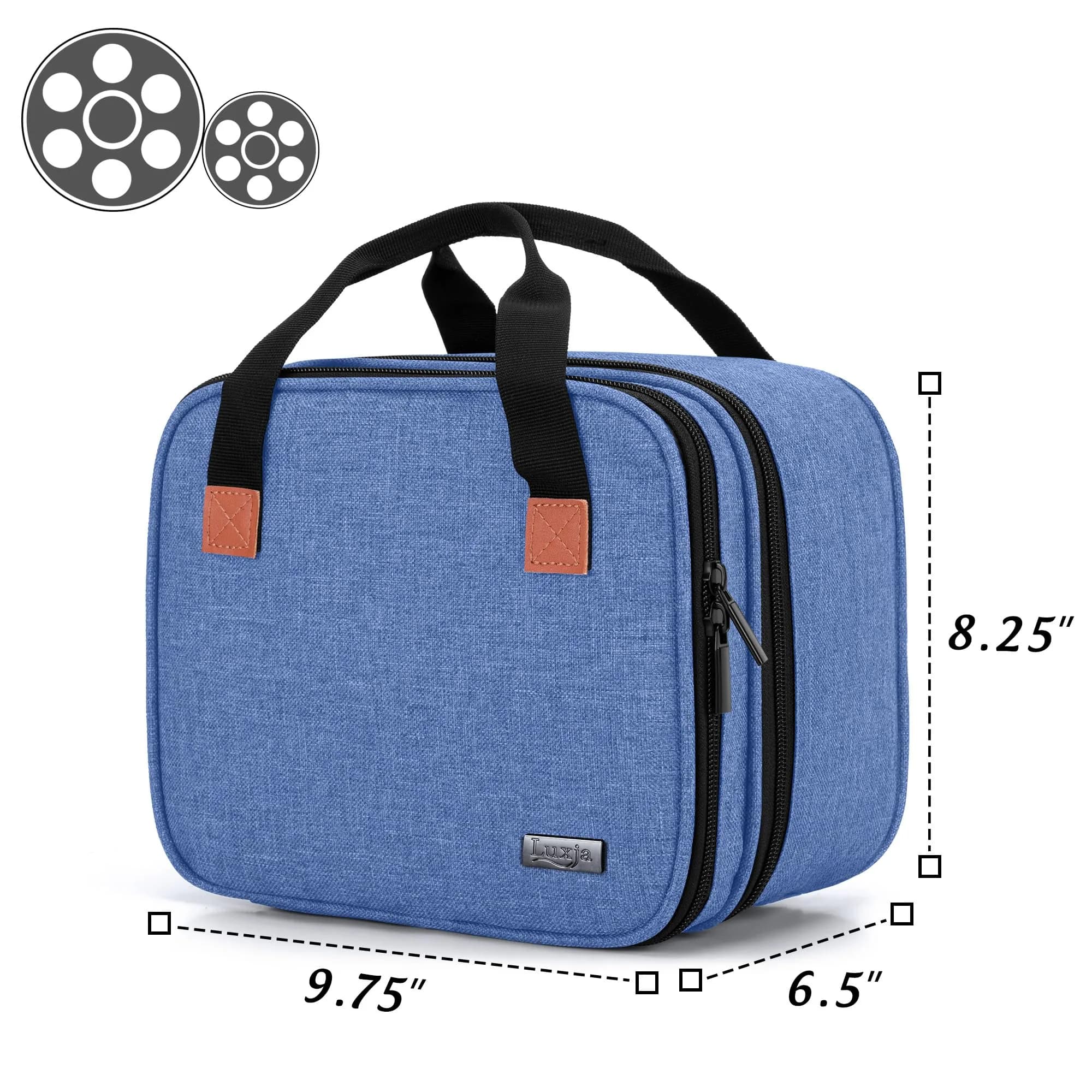LUXJA Blue Carrying Bag Compatible with DR.J Mini Projector & Accessories | Portable Travel Case (20.3cm x 21cm x 16.5cm) - view 5