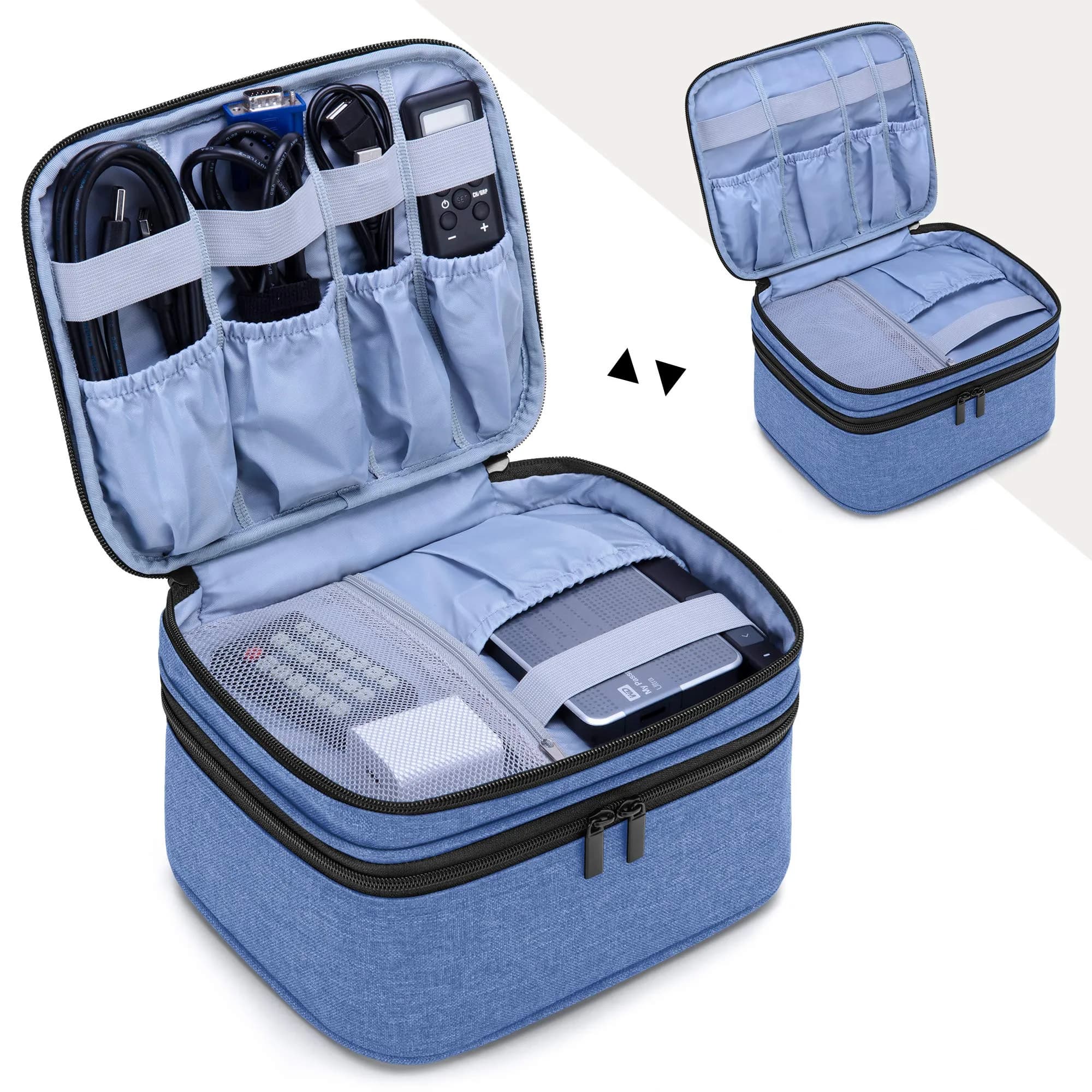LUXJA Blue Carrying Bag Compatible with DR.J Mini Projector & Accessories | Portable Travel Case (20.3cm x 21cm x 16.5cm) - view 2