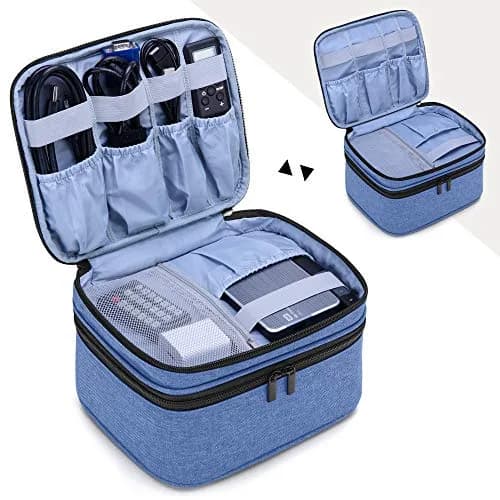 LUXJA Blue Carrying Bag Compatible with DR.J Mini Projector & Accessories | Portable Travel Case (20.3cm x 21cm x 16.5cm) thumbnail 2