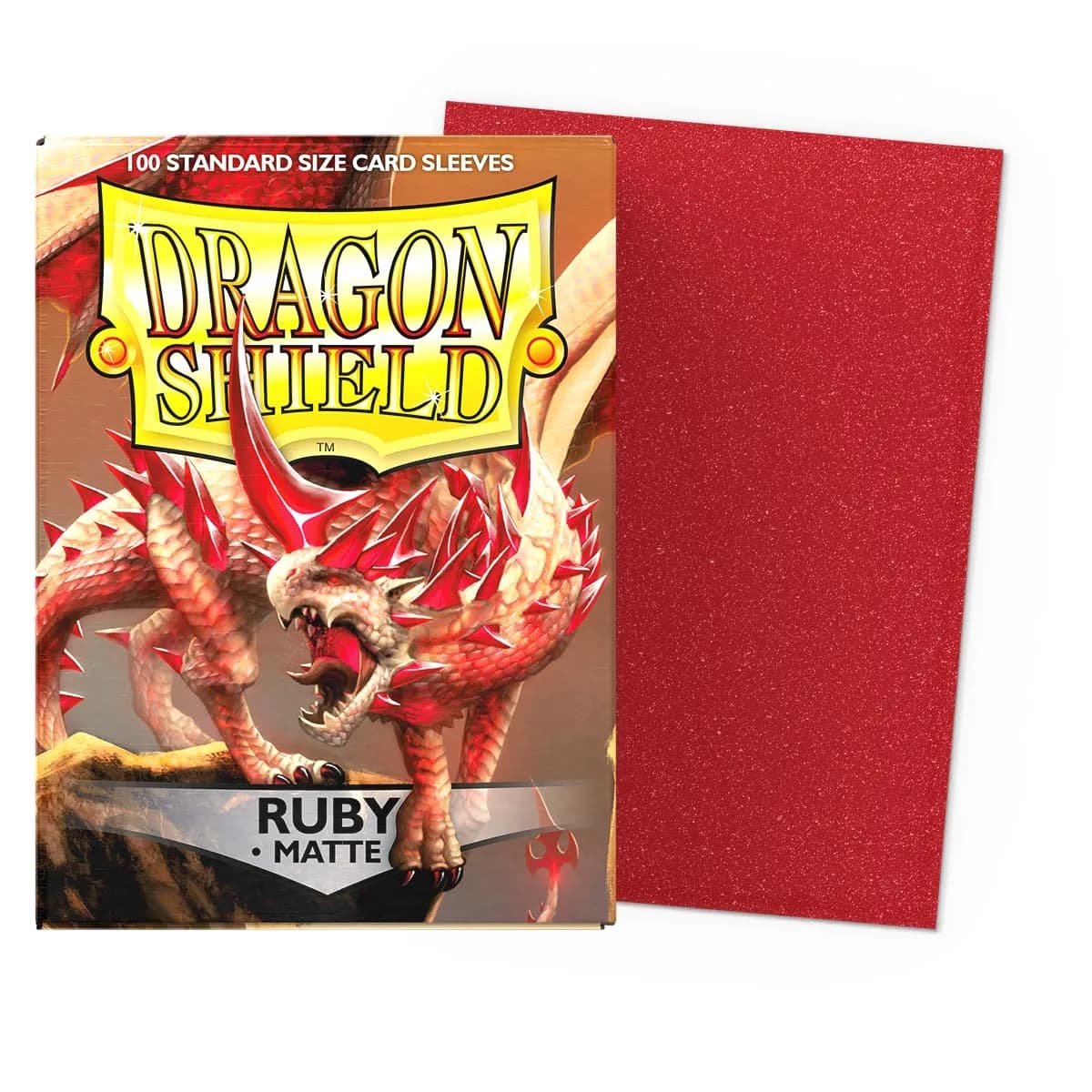 Dragon Shield Standard Size Matte Card Sleeves (100 CT) | Ruby - Matte - view 2