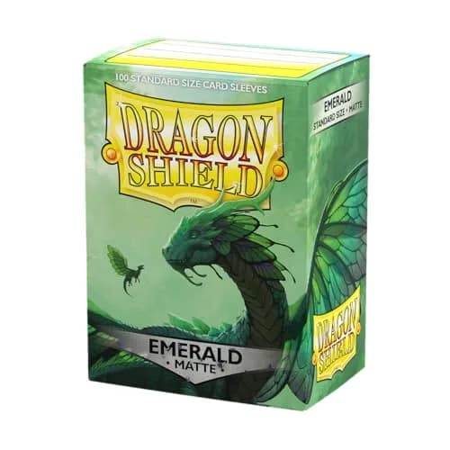 Dragon Shield Matte Card Sleeves Emerald Standard Size (100 CT) | Non-Toxic & BPA-Free Card Protection - main product image