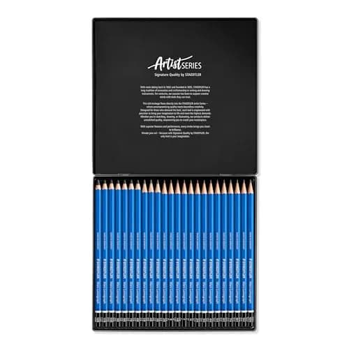 STAEDTLER Mars Lumograph Artist Pencil Set - Pack Of 24, Black | Premium German Drawing Pencils thumbnail 3