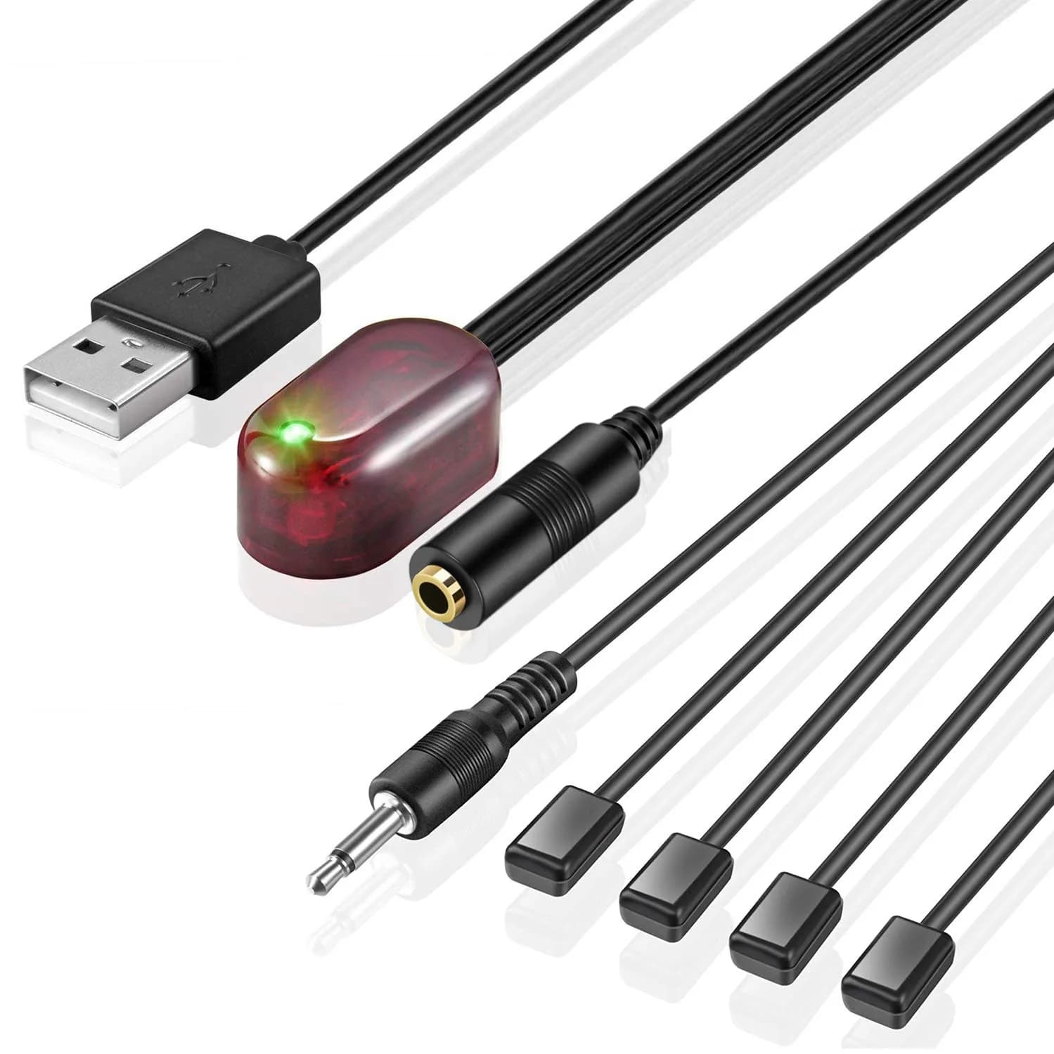 URWOOW IR Repeater Hidden Infrared Remote Extender System | Control Devices Behind Cabinets