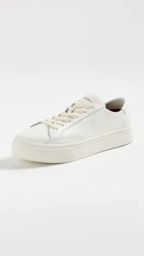 Soludos Ibiza Platform Leather Sneakers, Oasis White | All-Day Comfort & Height Boost thumbnail 2