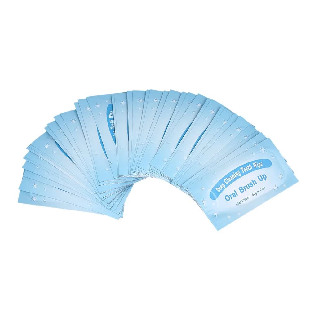songfir Mint-Flavored Oral Finger Wipes 100 Pcs | Effective Teeth Whitening Tool — Wipe