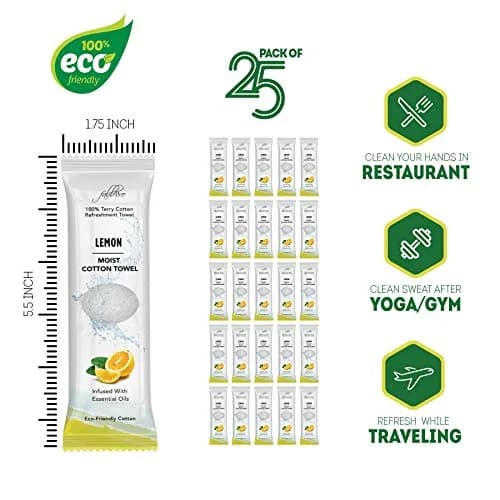 FabbPro Oshibori Moist Terry Cotton Towels 50 Pack | Refreshing Pre-moistened Towels for Sensitive Skin thumbnail 3
