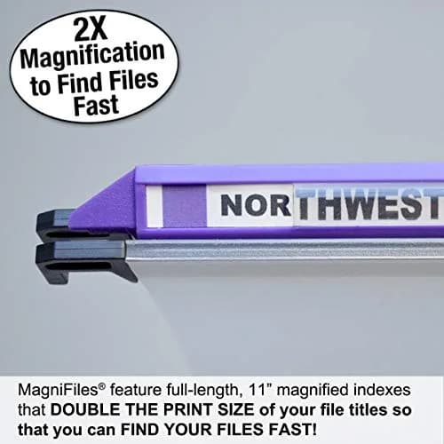 Ultimate Office MagniFile V-Bottom Hanging File Folders, Set of 5 Frost | Polypropylene, Letter Size thumbnail 3