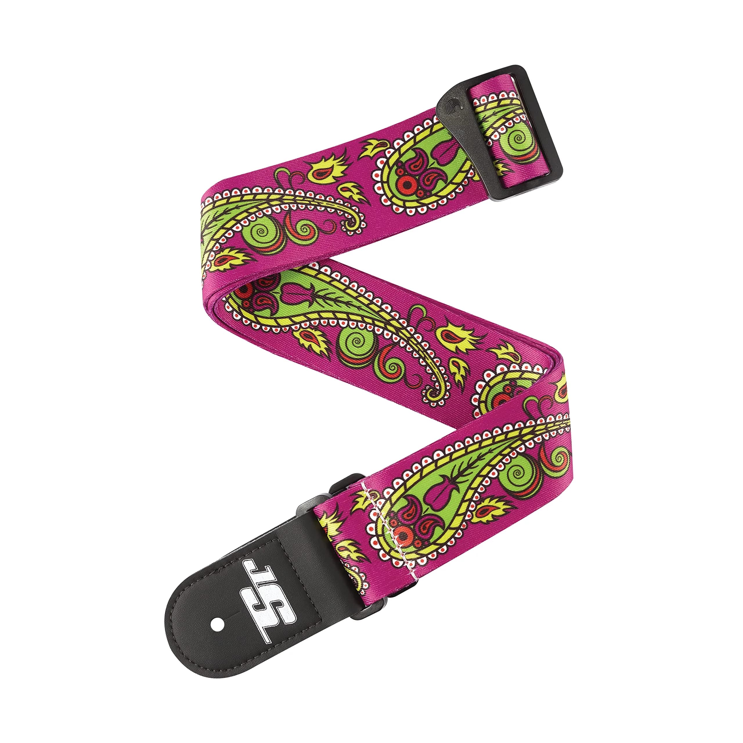 D'Addario 50MM Js Strap, Paisley Purple | Adjustable Guitar Strap with Paisley Artwork — Paisley Purple
