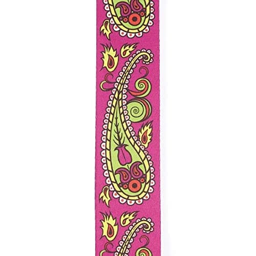 D'Addario 50MM Js Strap, Paisley Purple | Adjustable Guitar Strap with Paisley Artwork thumbnail 2