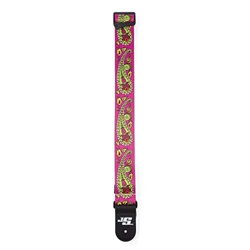D'Addario 50MM Js Strap, Paisley Purple | Adjustable Guitar Strap with Paisley Artwork thumbnail 3
