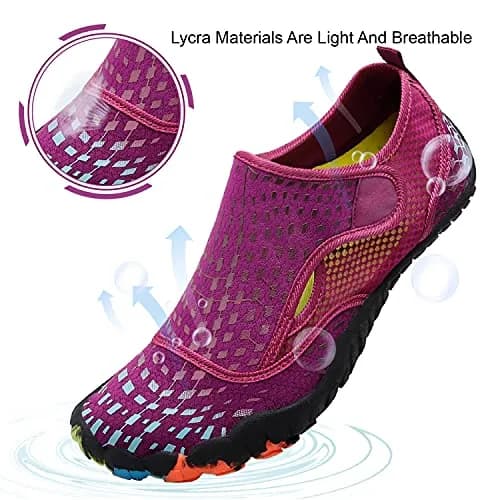 L-RUN Womens Water Sports Shoes for Surfing Walking Yoga Purple 8.5 US | Breathable, Anti-Slip & Quick-Dry thumbnail 4