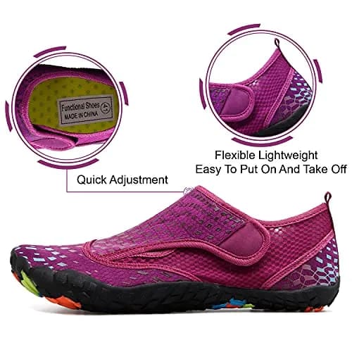 L-RUN Womens Water Sports Shoes for Surfing Walking Yoga Purple 8.5 US | Breathable, Anti-Slip & Quick-Dry thumbnail 5
