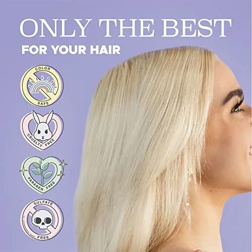 L LUSETA Purple Conditioner for Colored, Grey, Blonde & Dry/Damaged Hair | Sulfate & Paraben Free, 16.9oz thumbnail 5