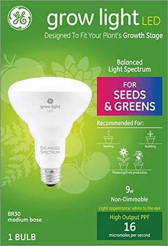GE Grow Light Advanced Red BR30 (1-Pack) | Full Spectrum LED Bulb for Seeds & Greens thumbnail 2