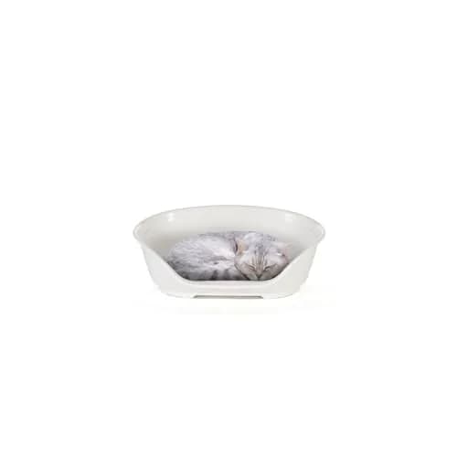 Ferplast Pet Bed Mat Small | Ventilated Plastic Dog & Cat Bed 49x36x17.5cm White thumbnail 1