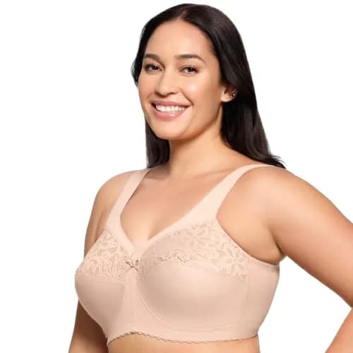 Glamorise Full Figure Plus Size MagicLift Cotton Support Bra Wirefree 44DD | Support & Comfort in Cotton (70-120c) thumbnail 7