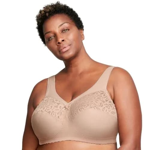 Glamorise Full Figure Plus Size MagicLift Cotton Support Bra Wirefree 44DD | Support & Comfort in Cotton (70-120c) thumbnail 8