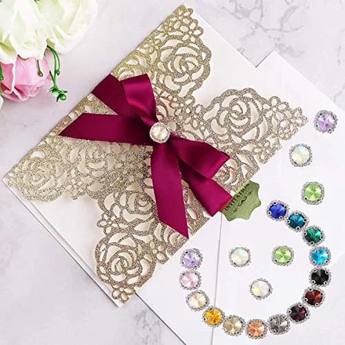 Jyukan Red Sew On Crystals 14mm | Glass Rhinestone Buttons for Weddings & Crafts thumbnail 9