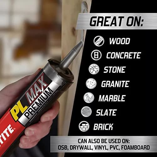 Loctite PL Premium Max Construction Adhesive 9 fl oz | Heavy-Duty Waterproof Bond for Wood, Concrete & More thumbnail 3
