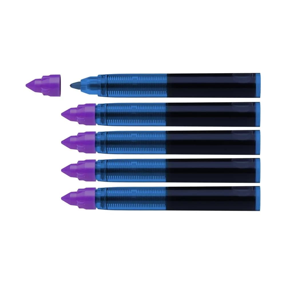 Schneider One Change Rollerball Refill Cartridges Violet Ink 0.6 mm (5 Refills) | ISO 14145-2 Certified - view 2