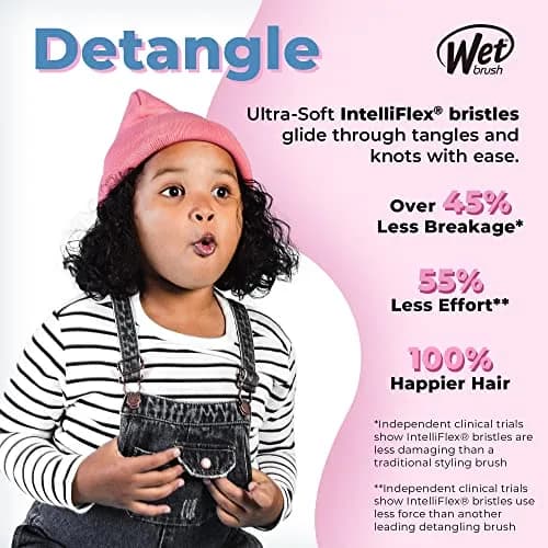 Wet Brush Kids Detangler Stars - Midi Detangling Brush with IntelliFlex Bristles | Pain-Free Hair Care for All Hair Types thumbnail 3