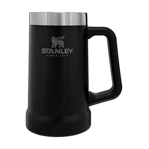 STANLEY Stay-Chill Beer Stein 678 ml (24 oz) | Insulated Stainless Steel Party Mug | Holds 2 Cans | Matte Black thumbnail 1